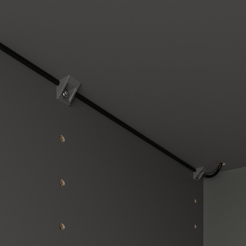 ÖVERSIDAN LED wardrobe lighting strp w sensor, dimmable dark grey, 46 cm