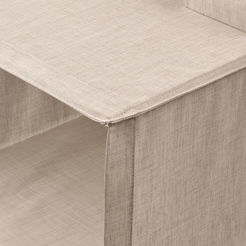 PURRPINGLA Hanging storage w 4 compartments, textile/beige, 36x45x92 cm