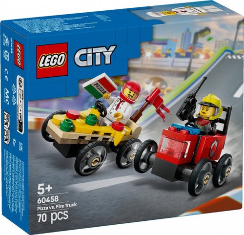 LEGO City Pizza vs. Fire Truck Race Car Pack 5+