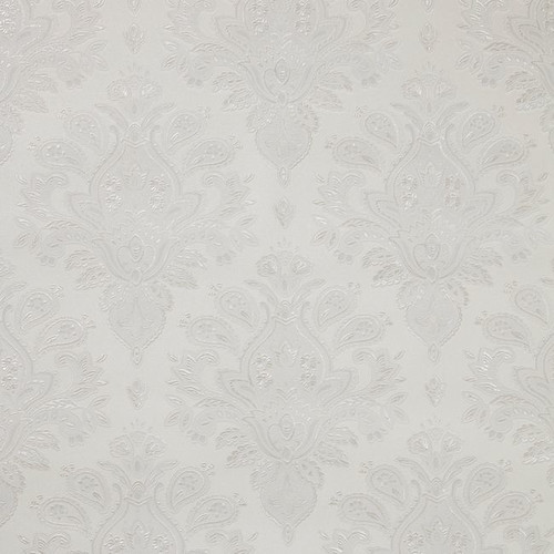 GoodHome Vinyl Wallpaper on Fleece Abeli, white