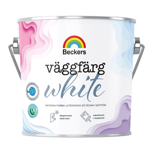 Beckers Matt Latex Paint Vaggfarg 3l white