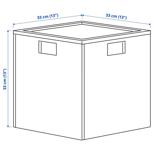 PANSARTAX Storage box with lid, transparent grey-blue, 33x33x33 cm