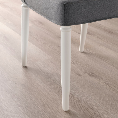 INGATORP / DANDERYD Table and 4 chairs, white white/Vissle grey, 110/155 cm