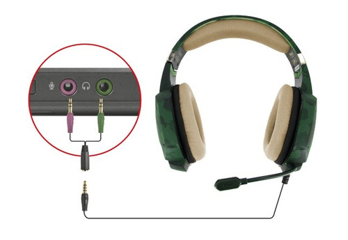 Trust GXT 322 Gaming Headset, green camouflage