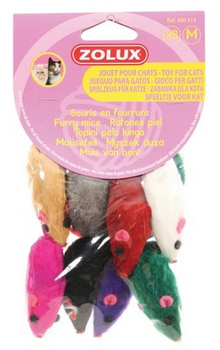 Zolux Cat Toy Mice Set, medium, 8pcs