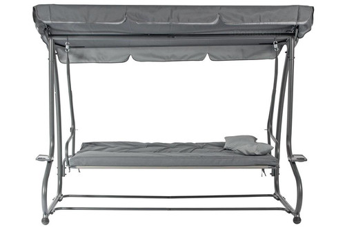 Large Garden Swing Seat Bed 2in1, grey