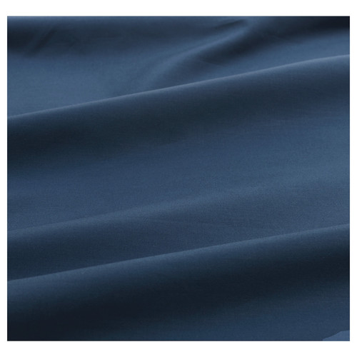 ULLVIDE Fitted sheet, dark blue, 140x200 cm