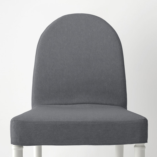 INGATORP / DANDERYD Table and 4 chairs, white white/Vissle grey, 110/155 cm