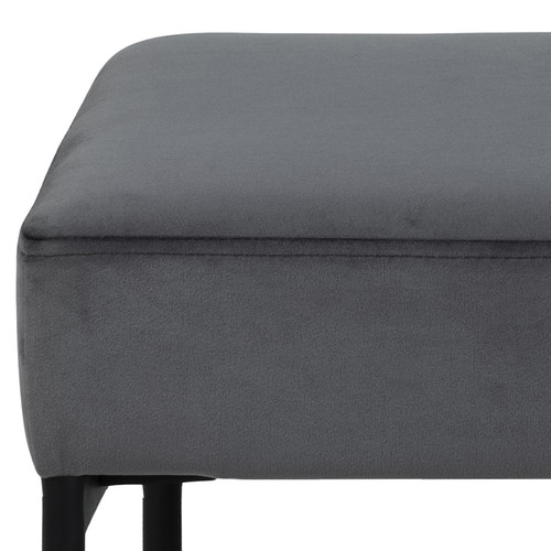 Bench Xenia, velvet, grey