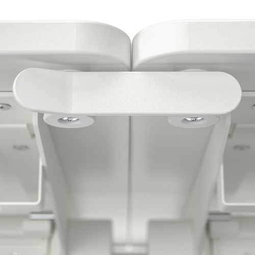 MITTZON Foldable table with castors, white, 140x70 cm