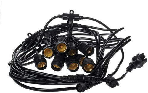 Eko-Light Outdoor Lighting Chain 15 x E27 15 m IP44, black