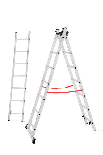 AW Aluminium Ladder Basic 3x7 Steps 150kg