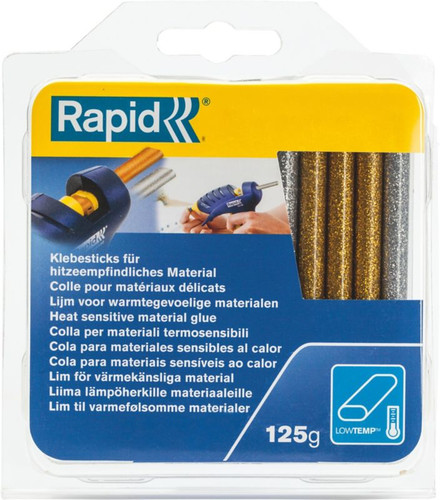 Rapid Oval Glue Sticks for Sensitive Materials, Glitter Coloured 94mm for EG130LT, gold-silver