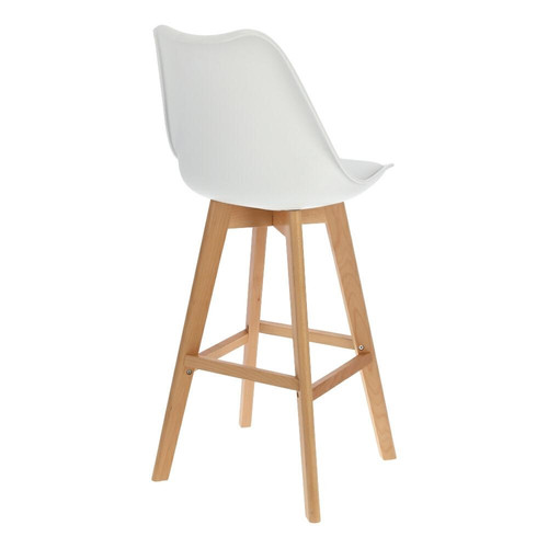 Bar Stool Norden Wood, high, PP, white