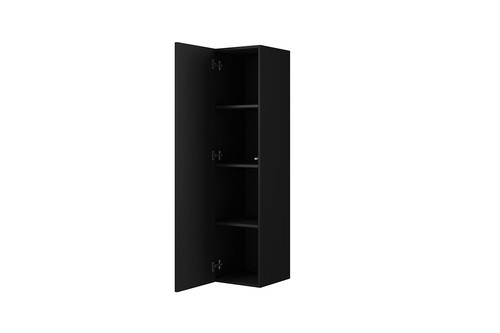 Bathroom Wall-mounted High Cabinet MDF Nicole 140cm, matt black