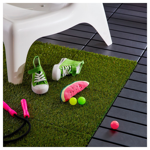 RUNNEN Floor decking, outdoor, artificial grass, 0.81 m²