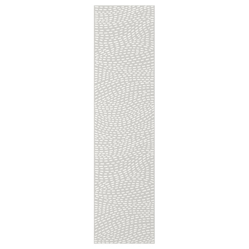 MISTUDDEN Door with hinges, grey/patterned, 50x195 cm