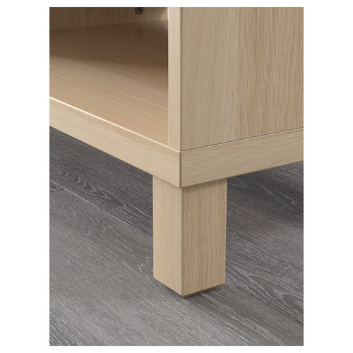 BESTÅ TV bench, white stained oak