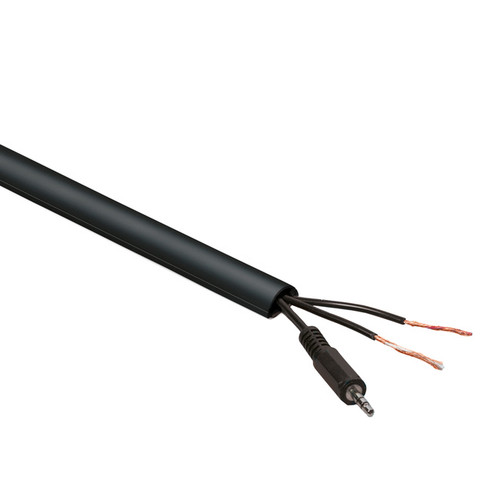Cable Cover Strip D-line 16x8x1000 mm, semi-circular, black