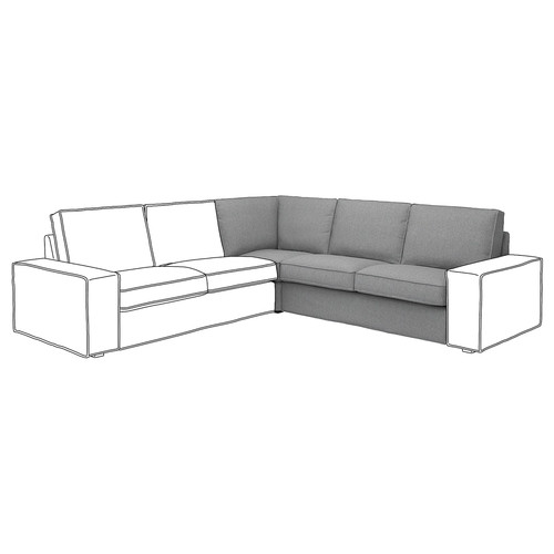 KIVIK Corner section, Tibbleby beige/grey