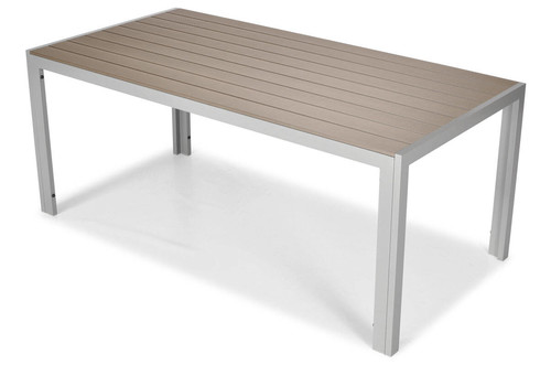 Large Garden Table for 8 People Modena 180, silver