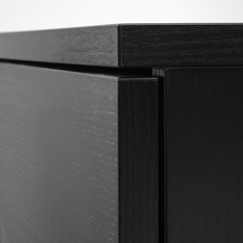 GALANT Storage combination, black stained ash veneer, 320x120 cm