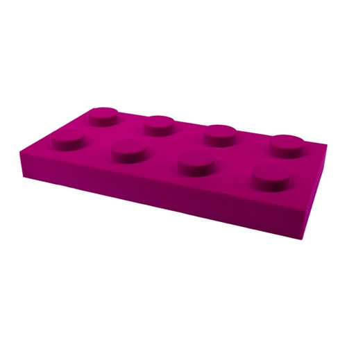 Decorative Wall Panel Building Blocks 250 x 500 x 70 mm, fuchsia