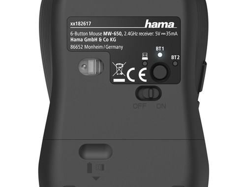 Hama Optical Wireless Mouse Multi-divice 6-button MW-650
