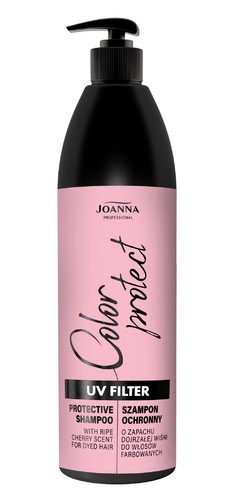 JOANNA Professional UV Filter Protective Shampoo with Ripe Cherry Scent for Dyed Hair 1l