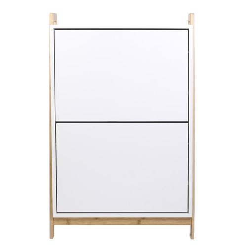 Shoe Cabinet Copenhagen, white/natural