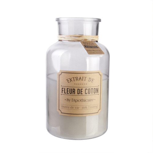 Scented Candle in Glass Bottle XL Fleur de Coton