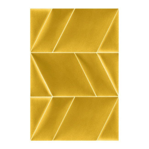 Upholstered Wall Panel Parallelogram Stegu Mollis 15x30cm L, yelllow