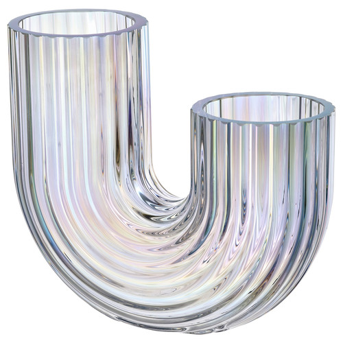 RÄFFELBJÖRK Vase, mother-of-pearl colour, 12 cm