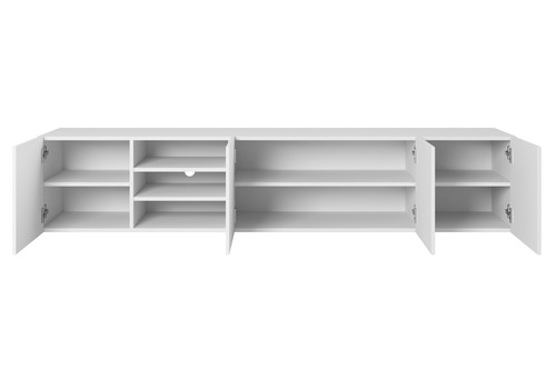 Wall-mounted TV Cabinet Asha 200 cm, matt white