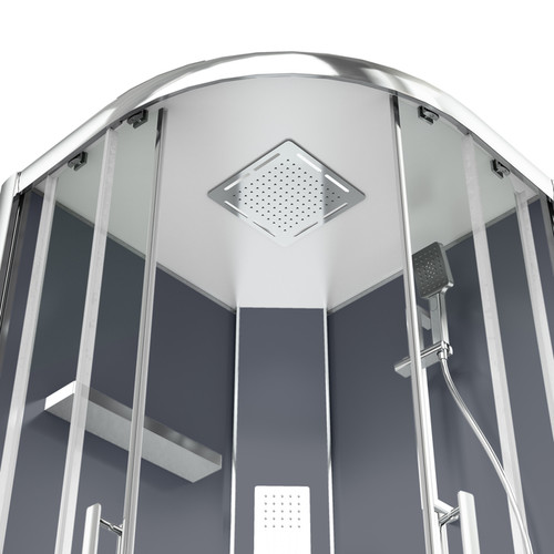 GoodHome Hydromassage Shower Cabin Beloya 90 cm, chrome