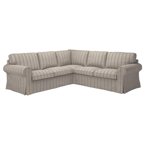 EKTORP Cover for corner sofa, 4-seat, Karlshov beige/multicolour
