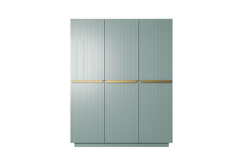 Wardrobe Nicole 150 cm, sage, gold legs
