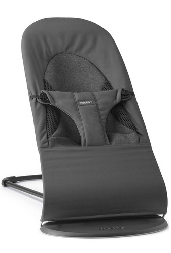 BABYBJÖRN Bouncer Balance Soft Woven/Jersey Tri Fabric, Dark Grey