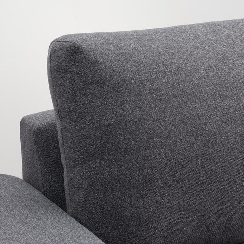 VIMLE 2-seat sofa-bed, with wide armrests/Gunnared medium grey