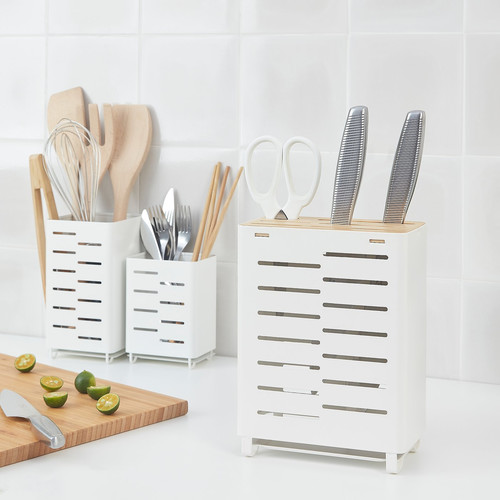 AVSTEG Knife holder, bamboo/white, 23 cm