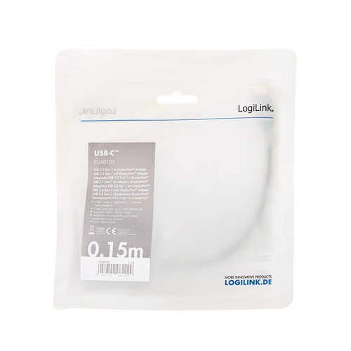 LogiLink USB-C to DP/F Adapter 4K 60Hz 0.15 m