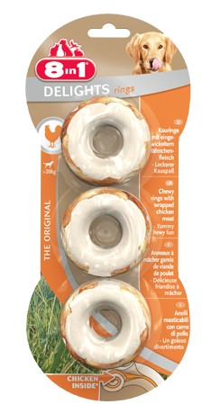 8in1 Delights Bones Rings Dog Chews - Chicken 3pcs
