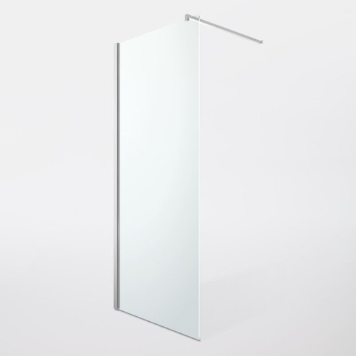 GoodHome Walk-in Shower Panel Beloya 90cm, chrome/transparent