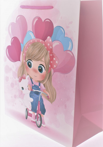 Gift Bag for Children Girl 260x320 12pcs, assorted patterns