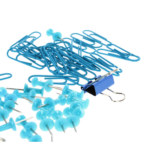 Office Accessories Set 54pcs, 1 set, blue/green, random colour