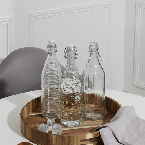 Glass Bottle 1L, dots