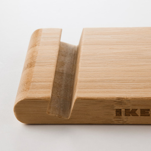 BERGENES Holder for mobile phone/tablet, bamboo