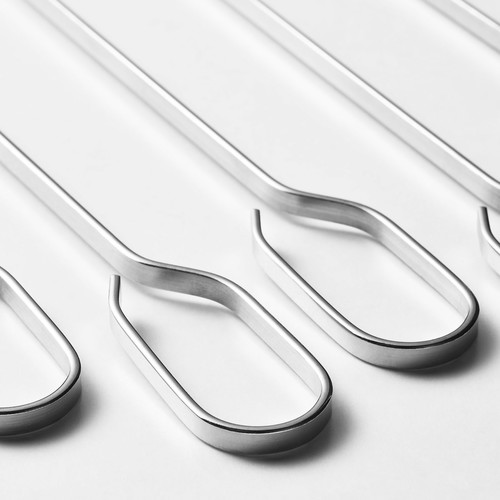 GRILLTIDER Skewer, stainless steel, 31 cm, 6 pack
