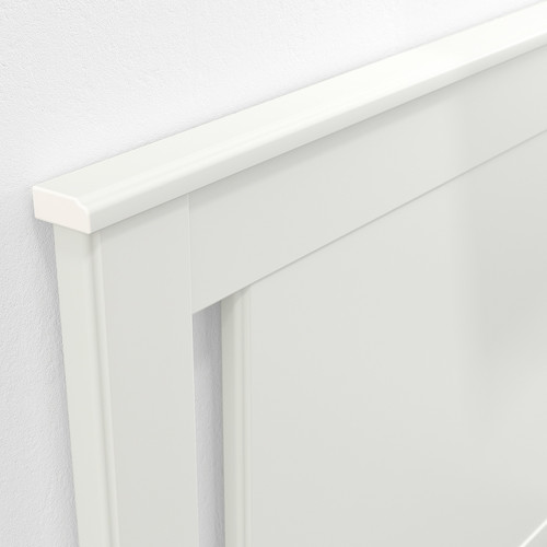 SONGESAND Bed frame with 4 storage boxes, white, Leirsund, 160x200 cm