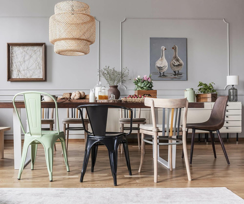Metal Chair Paris Arms, black